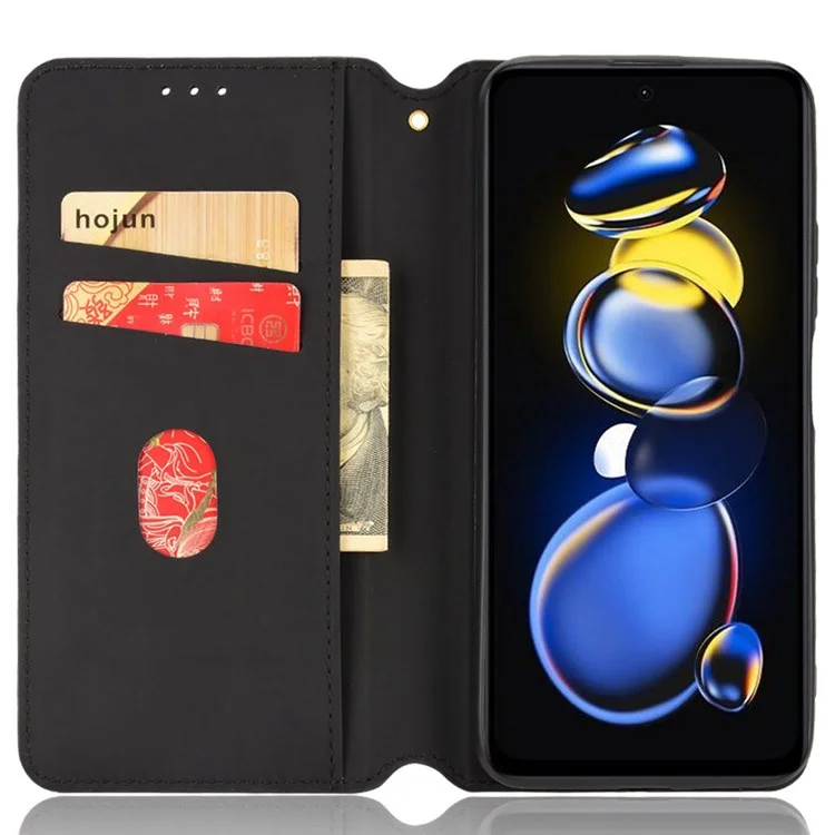 Para Xiaomi Poco X4 GT 5G/Redmi Note 11T Pro 5G/Redmi Note 11T Pro+ 5G Case de Teléfono Celular PU Leather+ Tpu Imprimido Patrón de Rombos de Rombo Teléfono de Cubierta de Carcasa - Azul