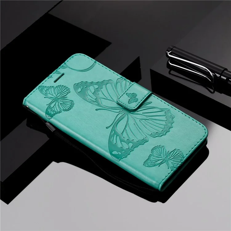KT Leather Series-2 для Honor X9 5G/X30 5G/Magic 4 Lite 5G Butterfly Imprinted PU Leather Wallet Case Stand Anti-wear Phone Flip Cover - Зеленый