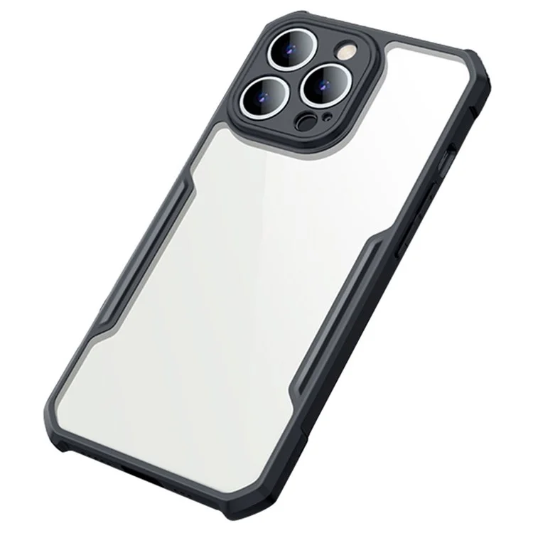 XUNDD Per iPhone 13 Pro Max 6.7 pollici TPU Bumper Custodia posteriore in acrilico Custodia per telefono resistente agli urti con angolo ad aria - Nero