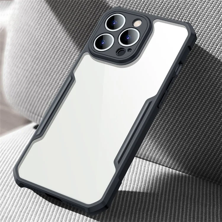 XUNDD Per iPhone 13 Pro Max 6.7 pollici TPU Bumper Custodia posteriore in acrilico Custodia per telefono resistente agli urti con angolo ad aria - Nero