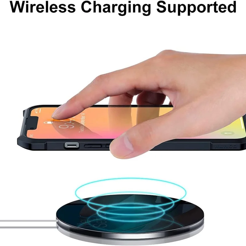 XUNDD for iPhone 13 6.1 inch Scratch-resistant Anti-fall Precise Cutouts Soft Phone Cover Acrylic + TPU Airbag Anti-drop Case - Black