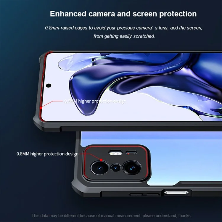 XUNDD For Xiaomi 11T 5G/11T Pro 5G Acrylic + TPU Airbag Phone Case Precise Cutout Camera Protection Cover