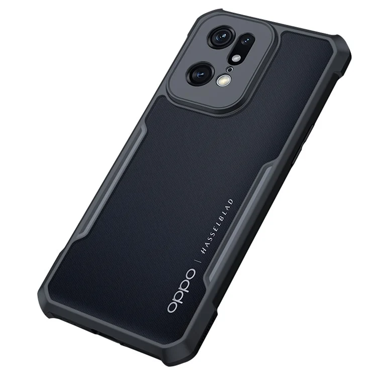 XUNDD pour Oppo Find X5 Pro Coque de téléphone Acrylic + TPU Airbag Antichoc - Texture Laser