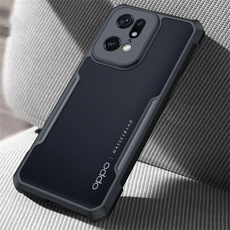 XUNDD pour Oppo Find X5 Pro Coque de téléphone Acrylic + TPU Airbag Antichoc - Texture Laser