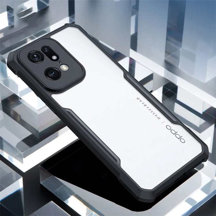 XUNDD pour Oppo Find X5 Pro Coque de téléphone Acrylic + TPU Airbag Antichoc - Texture Laser