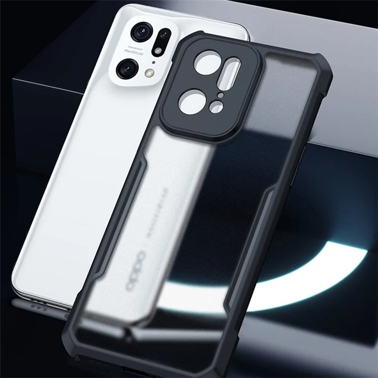 XUNDD pour Oppo Find X5 Pro Coque de téléphone Acrylic + TPU Airbag Antichoc - Texture Laser