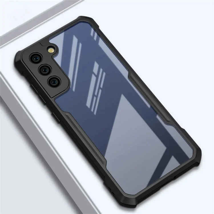 XUNDD pour Samsung Galaxy S21 FE 5G Coque de téléphone anti-usure avec technologie airbag intégrée Anti-chute Acrylique + Boîtier de téléphone portable en TPU avec protection de l'objectif de la caméra