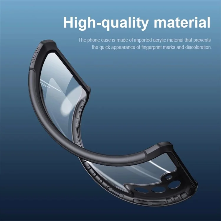 XUNDD pour Samsung Galaxy S21 FE 5G Coque de téléphone anti-usure avec technologie airbag intégrée Anti-chute Acrylique + Boîtier de téléphone portable en TPU avec protection de l'objectif de la caméra