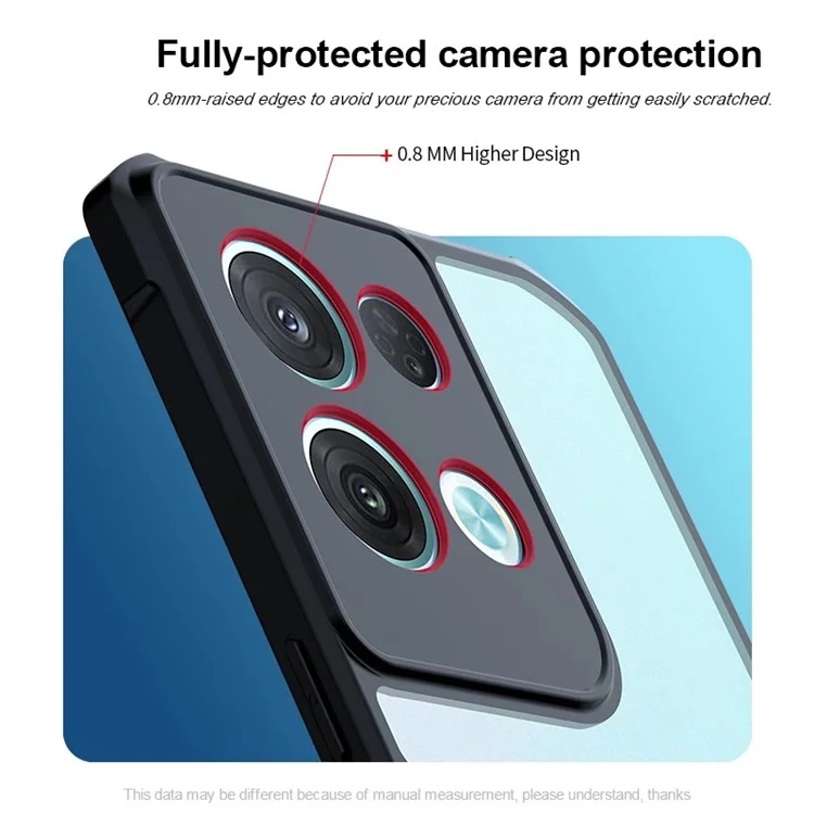 Чехол для телефона XUNDD для Oppo Reno8 Pro+ 5G (глобальная версия) Акриловый + TPU Ультраточная задняя крышка Дизайн с воздушной подушкой с защитой объектива камеры Мобильный телефон