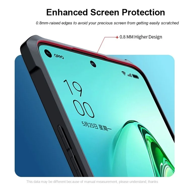 XUNDD Phone Case for Oppo Reno8 Pro+ 5G (Global Version) Acrylic + TPU Ultra-precise Back Cover Airbag Design with Camera Len Protection Mobile Phone Shell