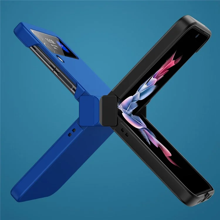 Жесткий чехол с покрытием PC Skin-touch для Samsung Galaxy Z Flip4 5G, защита шарнира с большим вырезом, противоцарапинный чехол для телефона - темно-зеленый