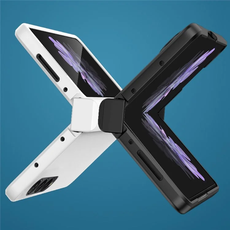 Drop-proof Phone Skin-touch Case für Samsung Galaxy Z Fold4 5G, Folding Hinge Protection Large Cutout Hard PC Back Cover - Schwarz