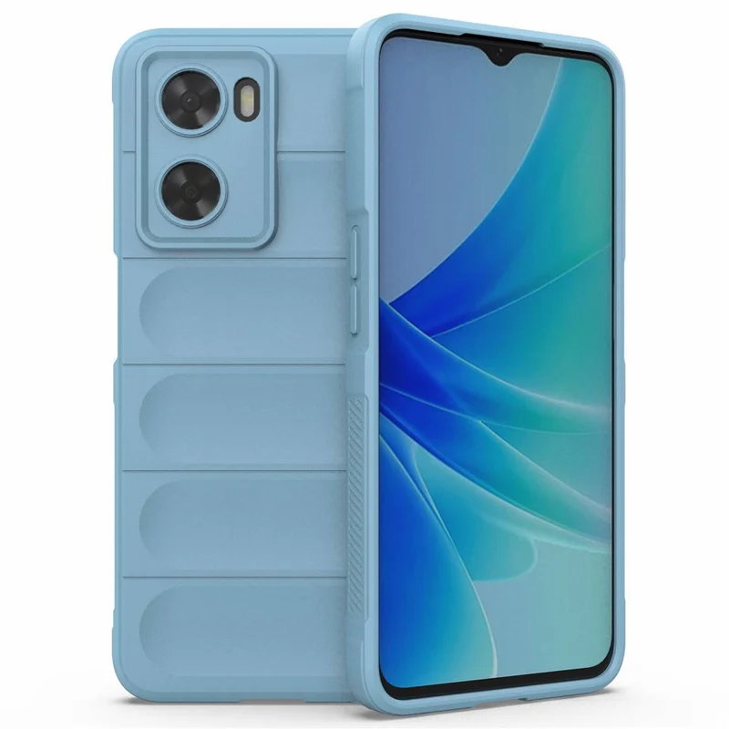 For Oppo A57 4G / A57s 4G Rugged Design TPU Phone Protective Case Anti-scratch Smartphone Back Cover - Baby Blue