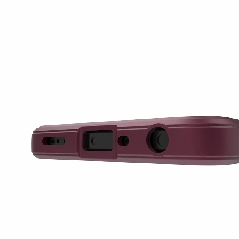 Funda protectora de teléfono TPU resistente para Oppo A57 4G / A57s 4G, cubierta trasera antirrayaduras para smartphone - rojo vino