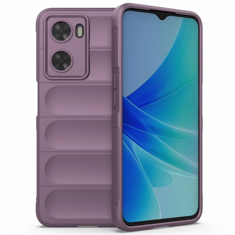 Para Oppo A57 4G / A57s 4G Capa Protetora de Telefone Resistente ao Desgaste TPU Design Resistente - Roxo Claro