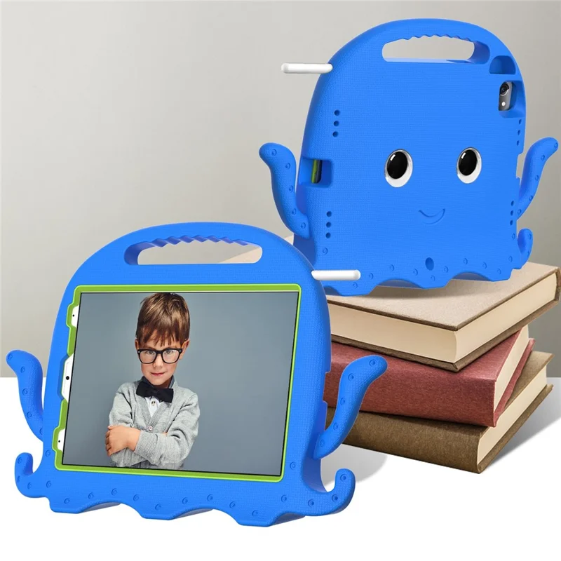 For iPad Pro 11 (2025) / 11 (2024) / Pro (2018) / (2020) / (2021) / (2022) EVA Octopus Tablet Case with Shoulder Strapp - Blue