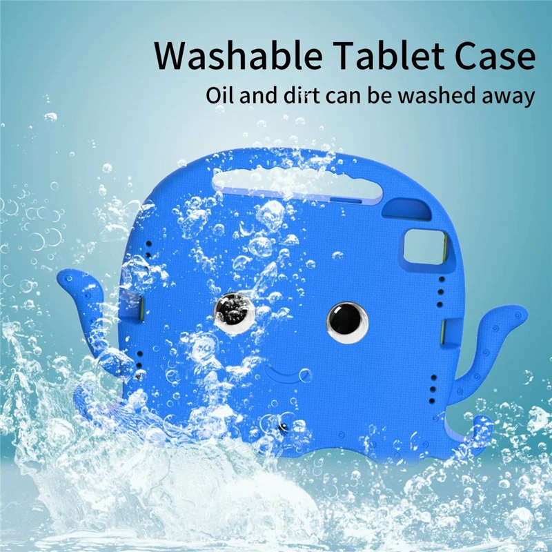 For iPad Pro 11 (2025) / 11 (2024) / Pro (2018) / (2020) / (2021) / (2022) EVA Octopus Tablet Case with Shoulder Strapp - Blue