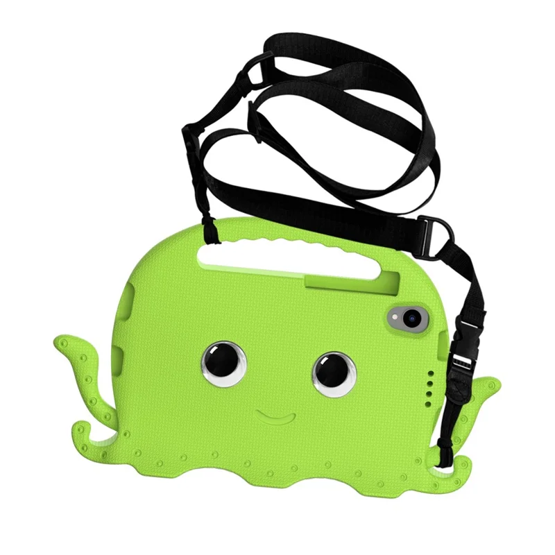 EVA Tablet Case for Lenovo Tab M8 / Tab M8 (4th Gen) 2024 TB-301XU / M8 (4th Gen) 2023 TB-300FU Octopus Case with Shoulder Strap - Green