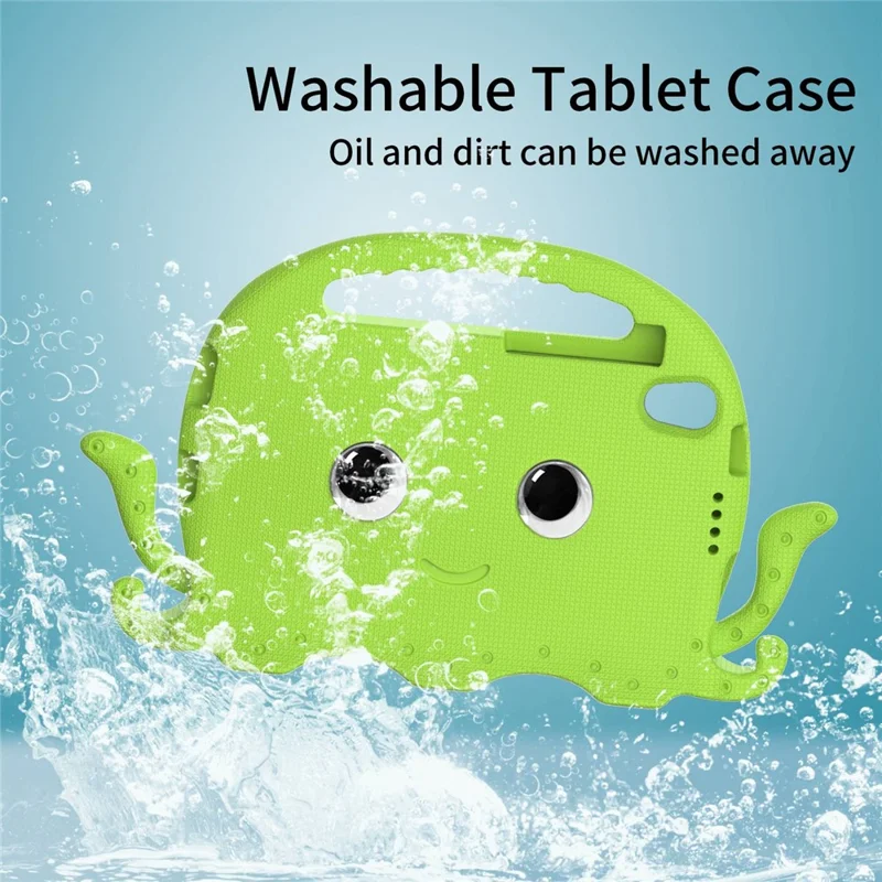 EVA Tablet Case for Lenovo Tab M8 / Tab M8 (4th Gen) 2024 TB-301XU / M8 (4th Gen) 2023 TB-300FU Octopus Case with Shoulder Strap - Green