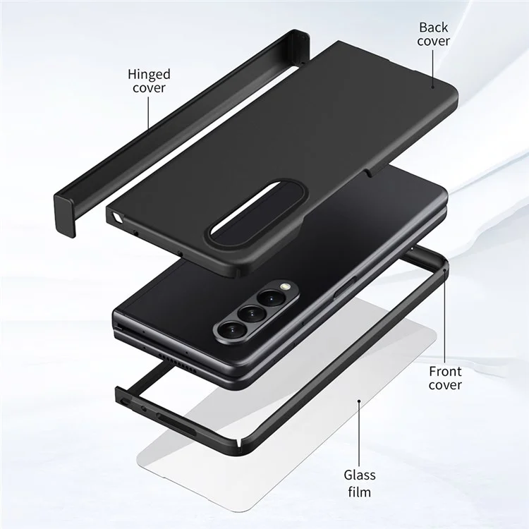 Pour Samsung Galaxy Z Fold4 5G Tock Iprock Iprock Antrack Hard PC Court de Téléphone de Téléphone - Transparent