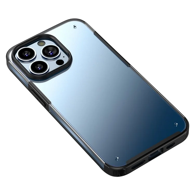 For iPhone 14 Pro 6.1 inch Armor Series Anti-scratch Hard PC + Soft TPU Protective Mobile Phone Shell Case - Black