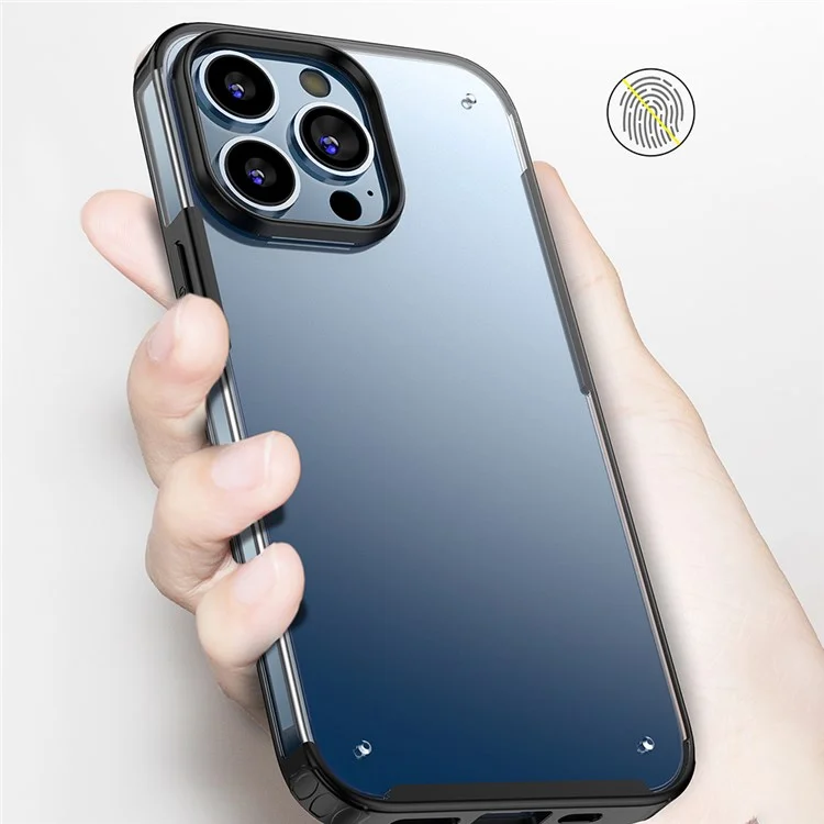 For iPhone 14 Pro 6.1 inch Armor Series Anti-scratch Hard PC + Soft TPU Protective Mobile Phone Shell Case - Black
