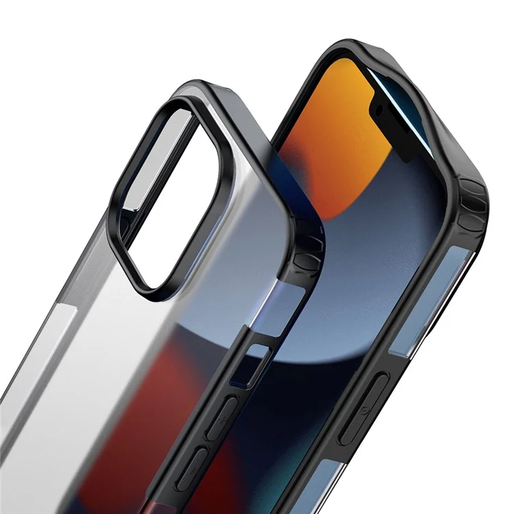 For iPhone 14 Pro 6.1 inch Armor Series Anti-scratch Hard PC + Soft TPU Protective Mobile Phone Shell Case - Black