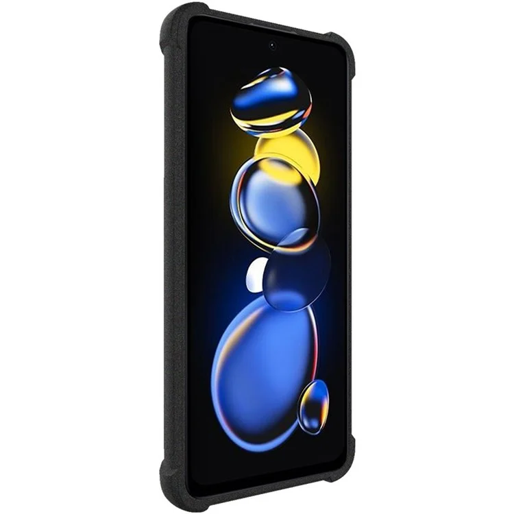 IMAK Pour Xiaomi Redmi Note 11T Pro 5G / Note 11T Pro+ 5G / Poco X4 GT 5G / Redmi K50i 5G Matte TPU Housse de téléphone Anti-chute Pochette de protection avec protecteur d'écran - Noir