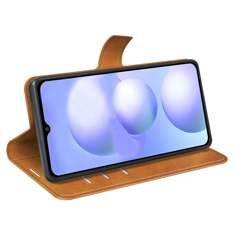 Per Xiaomi Poco M4 5G Tecerod Pheelt Telet Telet Case Stand Squan Magnetic Follio Flip Cover - Giallo