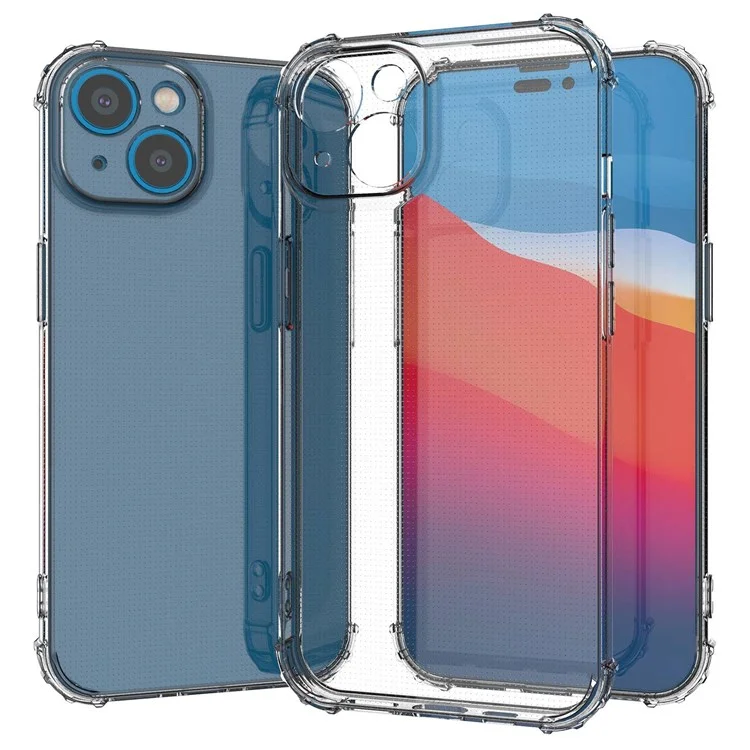For iPhone 14 6.1 inch Shockproof Impact-resistant Clear Mobile Phone TPU Case Phone Cover