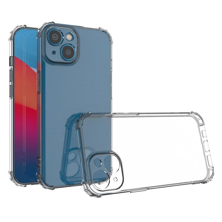 For iPhone 14 6.1 inch Shockproof Impact-resistant Clear Mobile Phone TPU Case Phone Cover