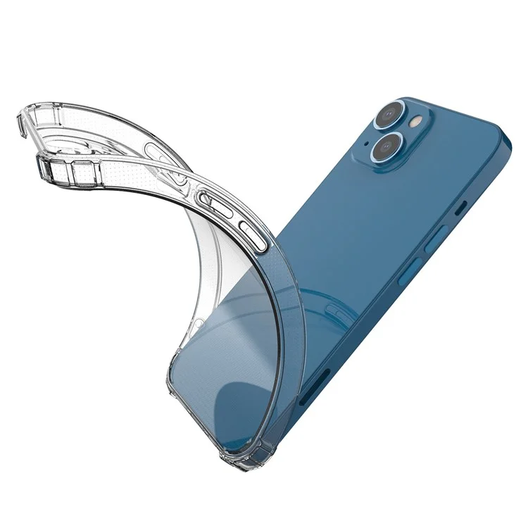 For iPhone 14 6.1 inch Shockproof Impact-resistant Clear Mobile Phone TPU Case Phone Cover