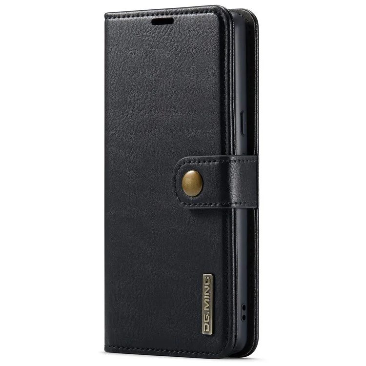 DG.MING For Google Pixel 7 Pro 5G Detachable 2-in-1 Phone Case Split Leather Wallet Stand Drop-proof Protective Cover - Black