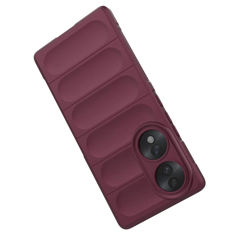 For Honor 70 5G Soft TPU Phone Case Shock Absorption Drop-proof Mobile Phone Cover - Wine Red