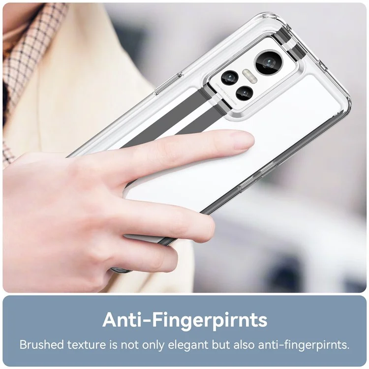Transparentes Telefongehäuse Für Realme GT Neo3, Anti-drop-tpu-frame-acryl-rückzugabdeckung Mit Unabhängigen Tasten - Transparent