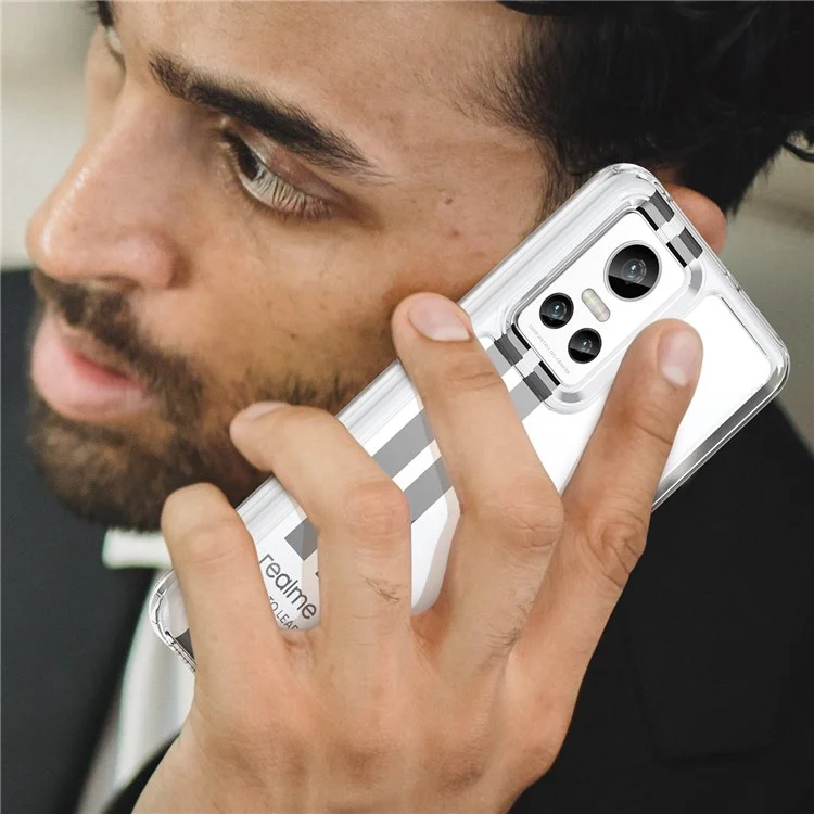 Transparentes Telefongehäuse Für Realme GT Neo3, Anti-drop-tpu-frame-acryl-rückzugabdeckung Mit Unabhängigen Tasten - Transparent