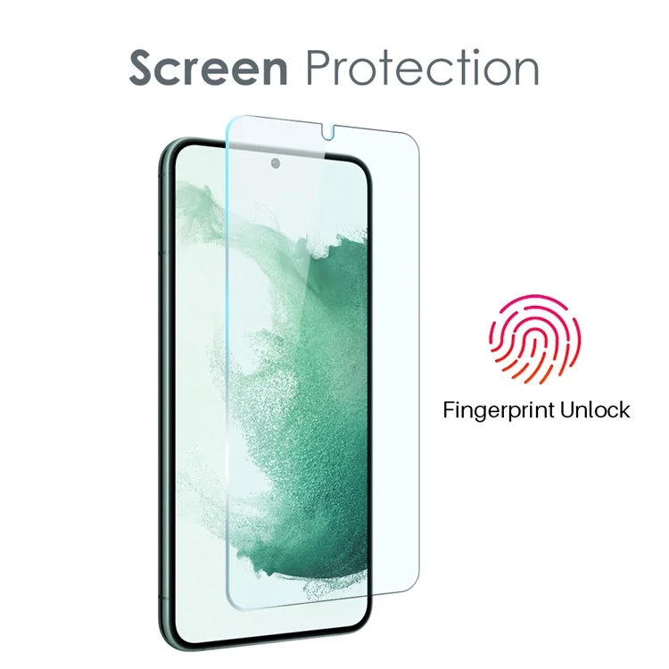Northjo Para Samsung Galaxy S22 5G Case de Teléfono de TPU Suave Contra la Caza Con Protector de Pantalla de Vidrio Templado Resistente a Los Arañazos y Cubierta de Lente de Cámara Trasera