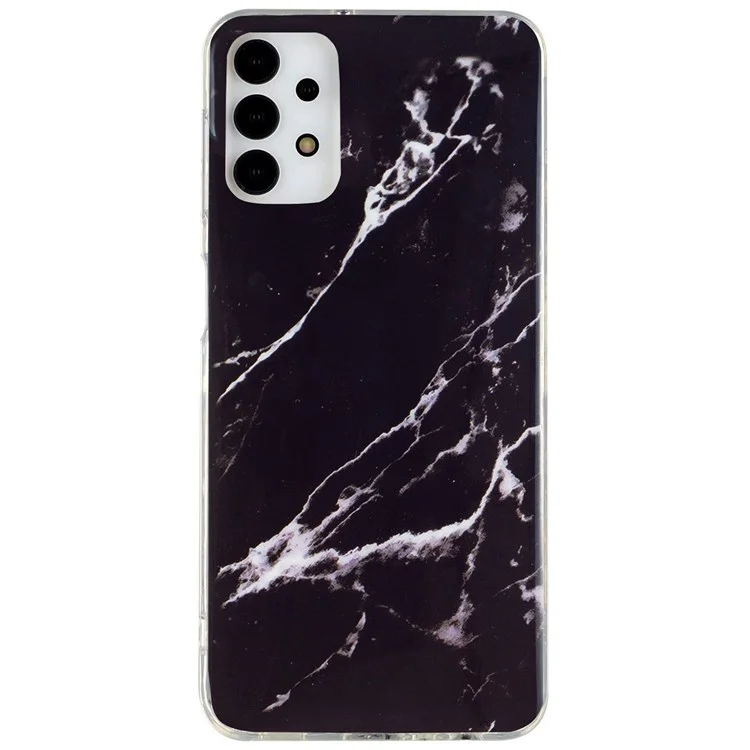 IMD Marble Pattern TPU Case per Samsung Galaxy A13 4G, Custodia protettiva per telefono resistente ai graffi - Nero