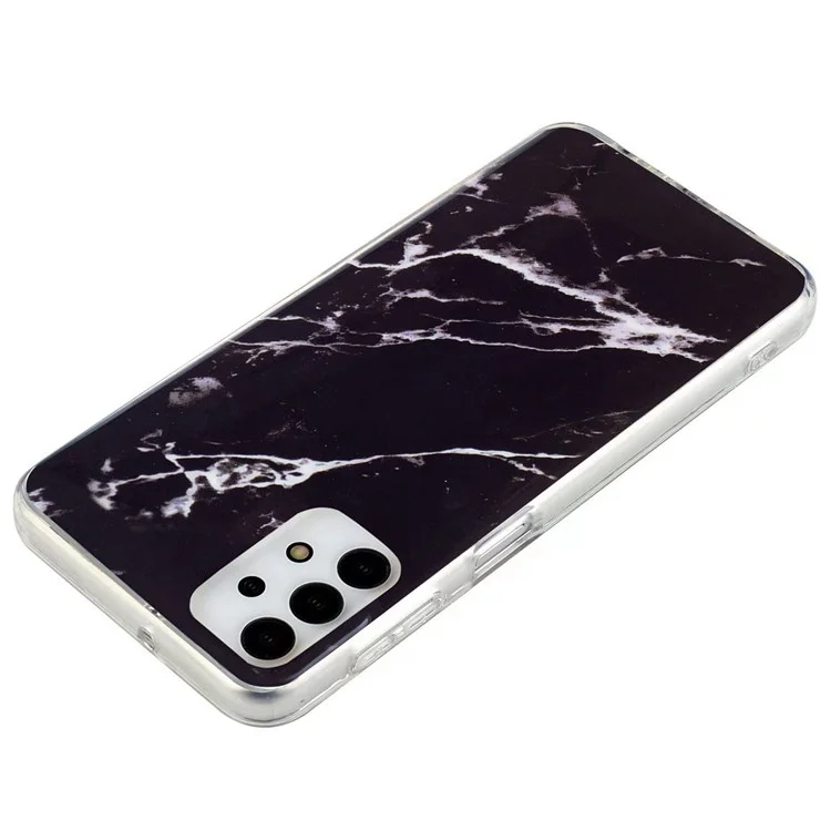 IMD Marble Pattern TPU Case per Samsung Galaxy A13 4G, Custodia protettiva per telefono resistente ai graffi - Nero