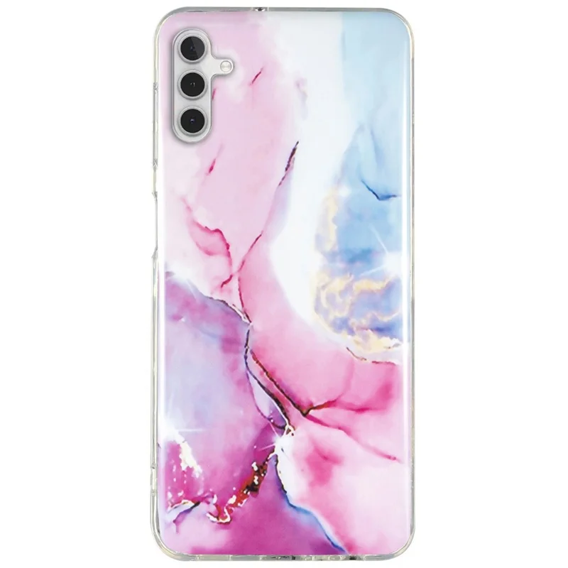 Zachte TPU-hoes voor Samsung Galaxy A13 5G / A04s 4G (164,7 mm) IMD marmeren patroon telefoonhoes - Roze / Blauw
