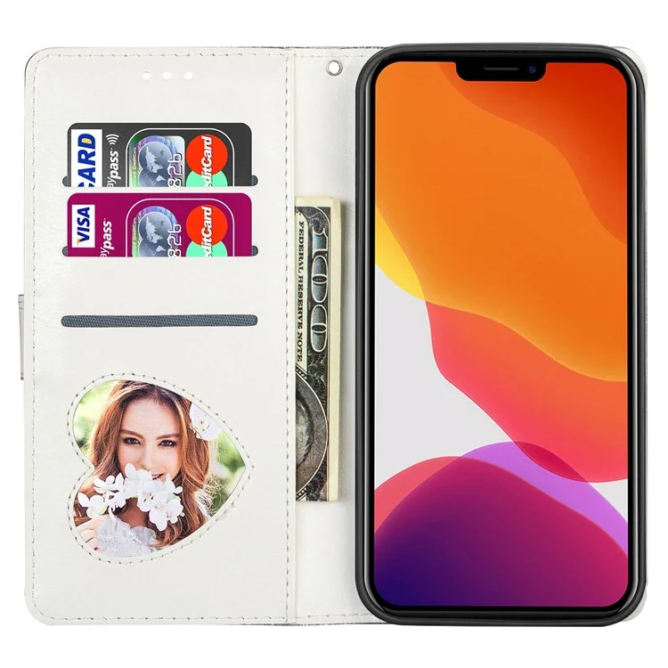 For iPhone 14 Pro Max 6.7 inch Glitter Sequins PU Leather + TPU Full Protection Stand Wallet Case with Zipper Pocket and Hand Strap - Silver