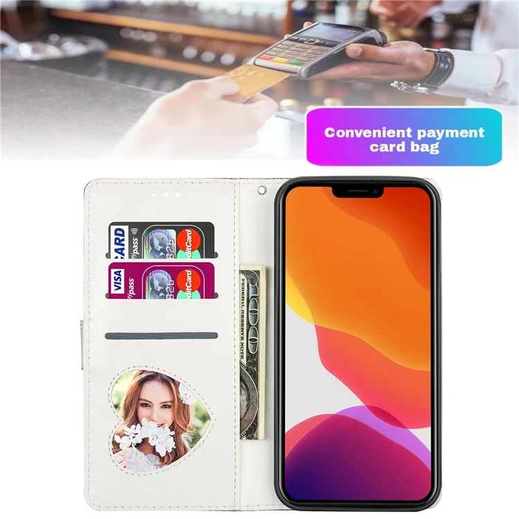 For iPhone 14 Pro Max 6.7 inch Glitter Sequins PU Leather + TPU Full Protection Stand Wallet Case with Zipper Pocket and Hand Strap - Silver