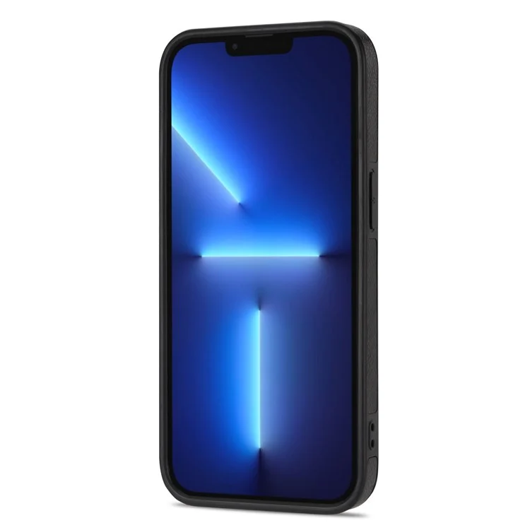 n. Bekus Phone Wallet Case Для Iphone 14 6,1 Дюйма, Антиболочная Кожаная Кожаная Крышка с Кожаным Покрытием, Держатель Карты с Задним Покрытием с Ремешком с Ремешком с Ремешком - Черный