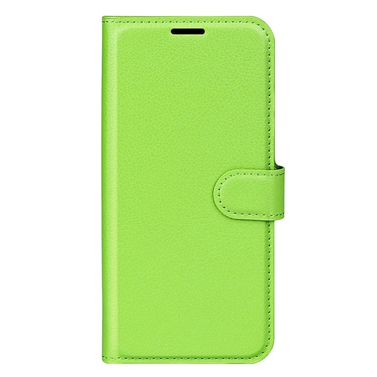 PU Leather Stand Wallet Phone Case for Oppo A57 4G / A57s 4G, Litchi Texture Full Protection Folio Flip Cover - Green