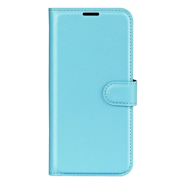 Caixa Telefônica da Carteira de Couro PU Para Oppo A57 4G, Textura Litchi Proteção Completa Folio Flip Tampa - Azul