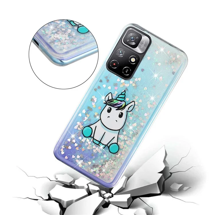 Pour Xiaomi Redmi Remarque 11 5G Moteur de Cas de Liquide de Moigne - Licorne