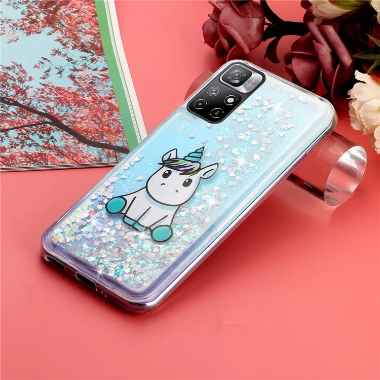 Pour Xiaomi Redmi Remarque 11 5G Moteur de Cas de Liquide de Moigne - Licorne