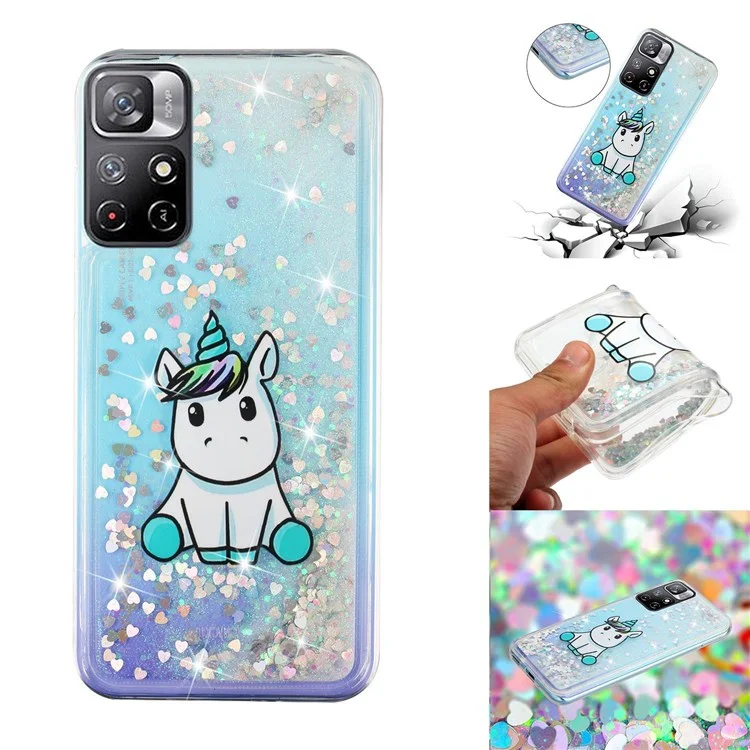 Pour Xiaomi Redmi Remarque 11 5G Moteur de Cas de Liquide de Moigne - Licorne