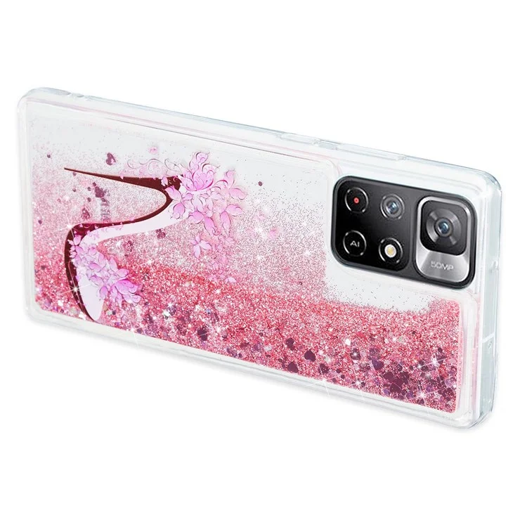 Pour Xiaomi Redmi Remarque 11 5G Moteur de Cas de Liquide de Moigne - Chaussures à Talons Hauts