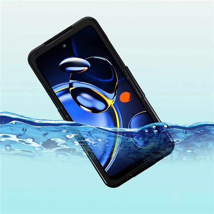 161x75x8.6mm IP68 3m Waterproof 6.5 inch Universal Mobile Phone Waterproof Drop-proof Cover Underwater Cellphone Protective Case - Black